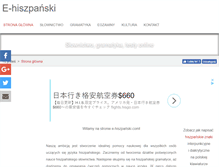 Tablet Screenshot of e-hiszpanski.com